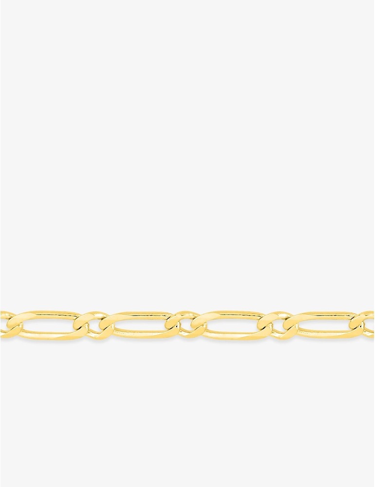 Chaîne alternée 1+1 ultra-plate en or jaune 750‰ – Largeur 2.5 mm