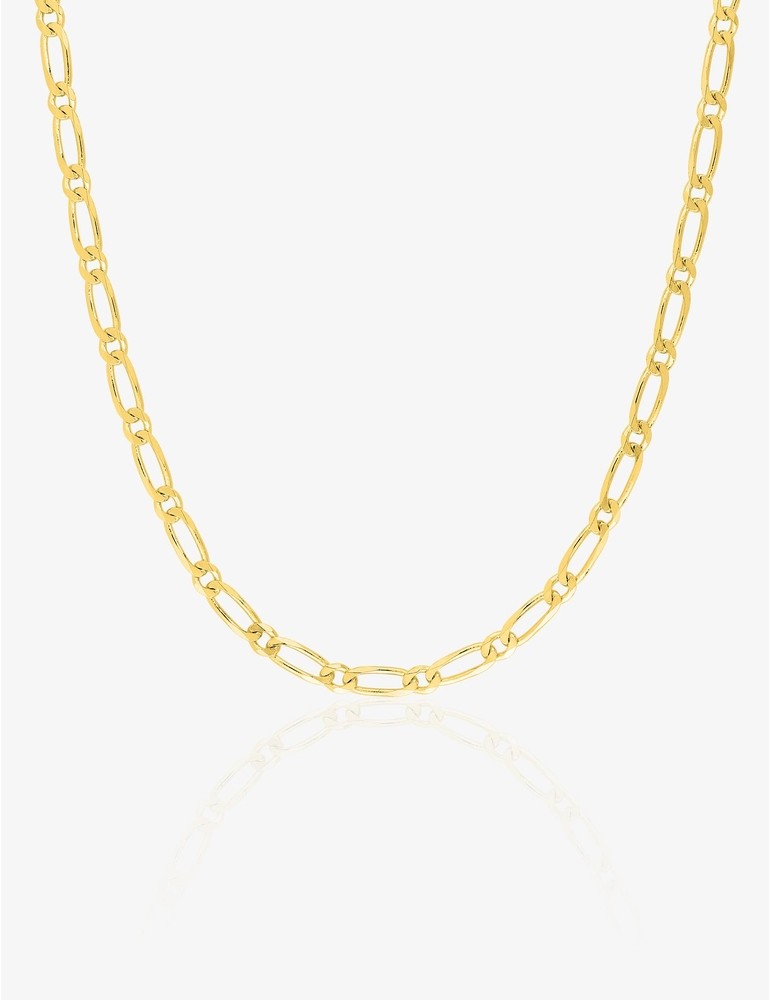 Chaîne alternée 1+1 ultra-plate en or jaune 750‰ – Largeur 2.5 mm