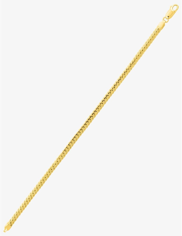 Bracelet Maille Anglaise 4 mm Or 375/1000 avec Fermoir Mousqueton | Bijouterie Cordier