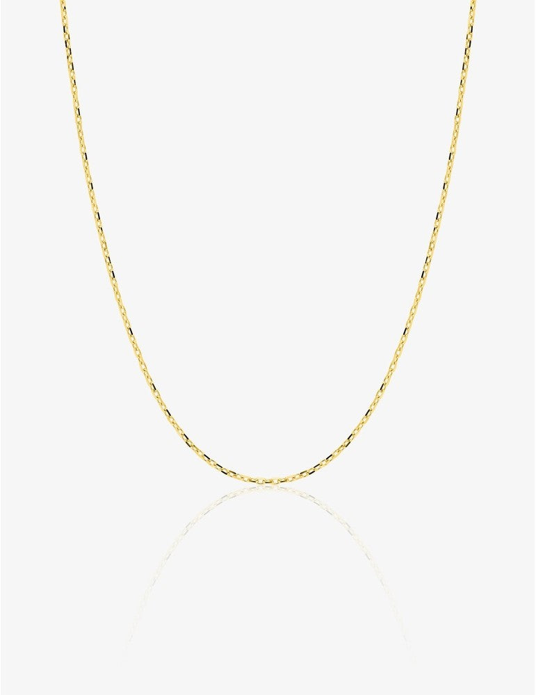 Chaîne forçat diamantée 1,10 mm – Or jaune 375‰, 55 cm