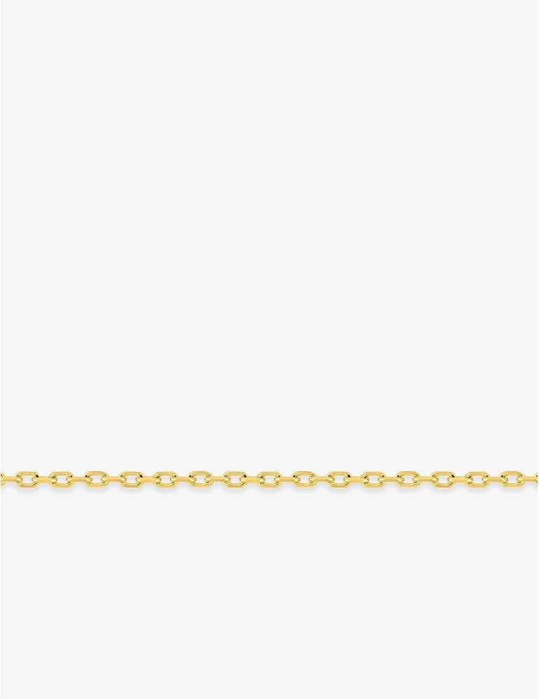 Chaîne forçat diamantée 1,10 mm – Or jaune 375‰, 50 cm