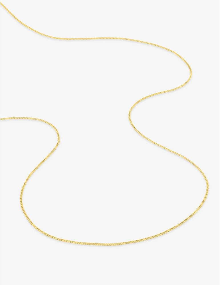 Chaîne gourmette diamantée 1 mm Or jaune 375‰