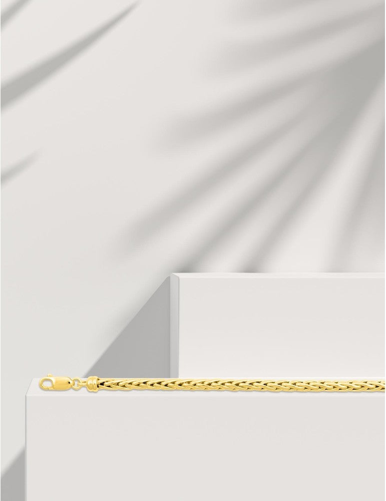 Chaîne palmier en or jaune 375‰ – 42 cm, diamètre 4,5 mm