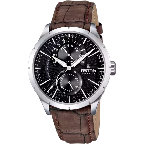 MONTRE FESTINA F16573/4 NOIR, BRACELET CUIR, HOMME