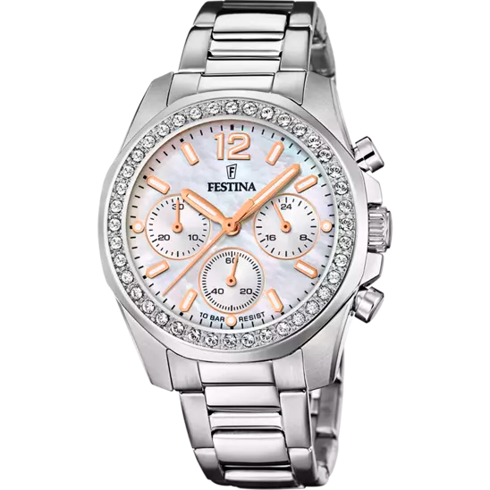 Montre Festina F20606/1 Femme - Acier Inoxydable & Chronographe