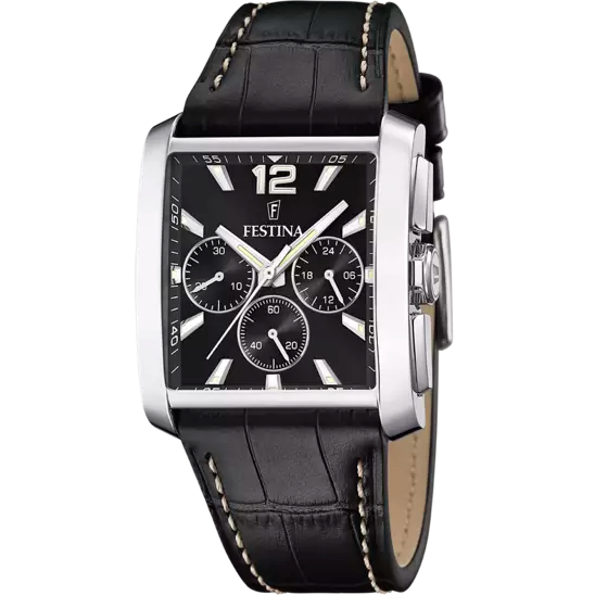 MONTRE FESTINA F20636/4 NOIR, BRACELET CUIR, HOMME