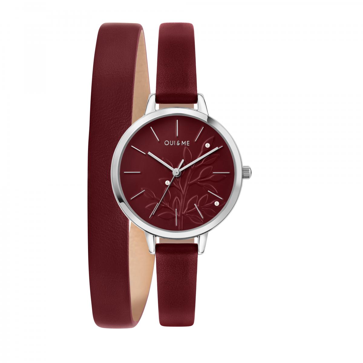Montre OUI & ME Analogique en Acier Fleurette Rouge