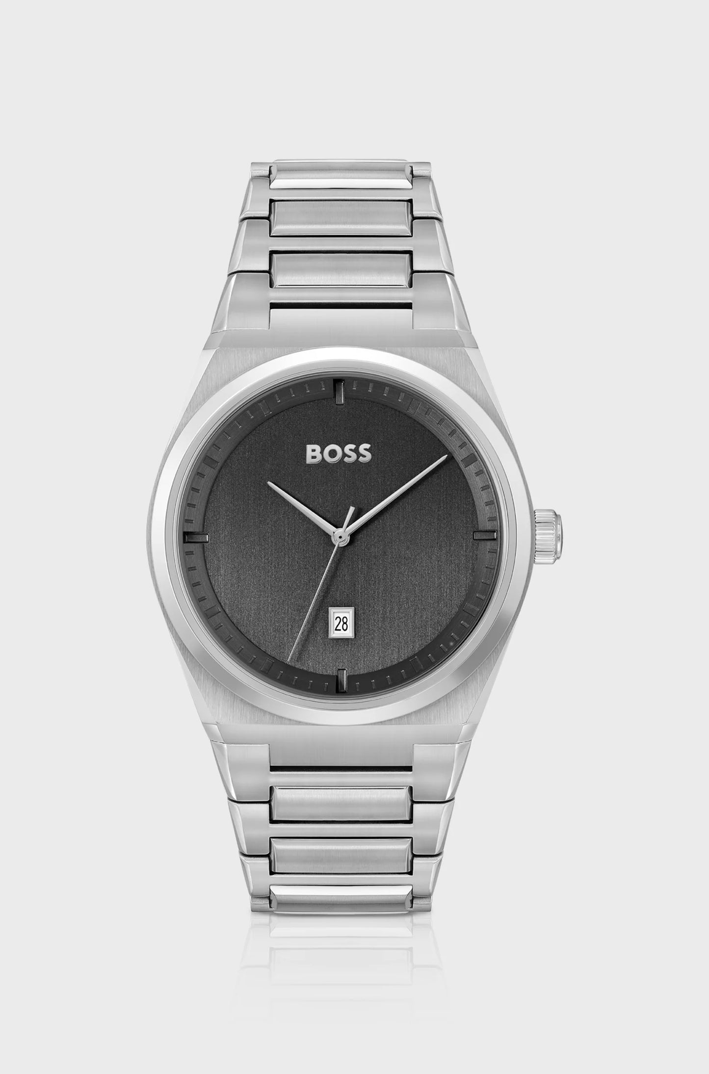 Montre BOSS Homme Cadran Gris & Bracelet à Maillons