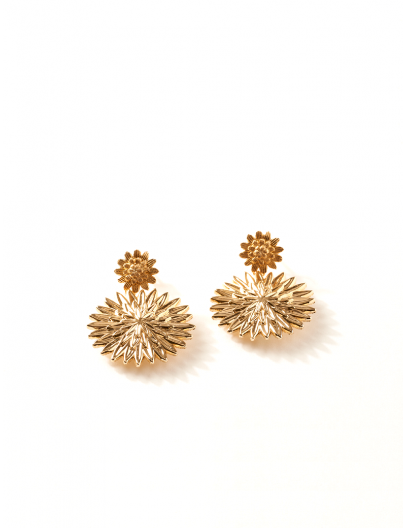 Boucles d’Oreilles Origami Plaqué Or Saunier