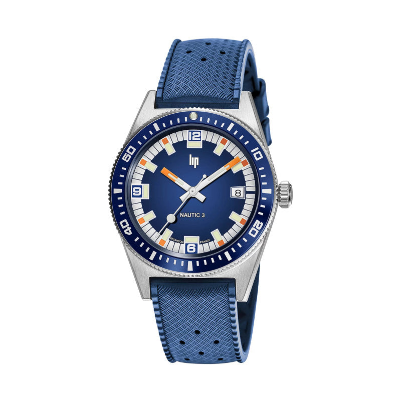 Montre Lip Femme Nautic 3 Automatique 39 mm Bleu