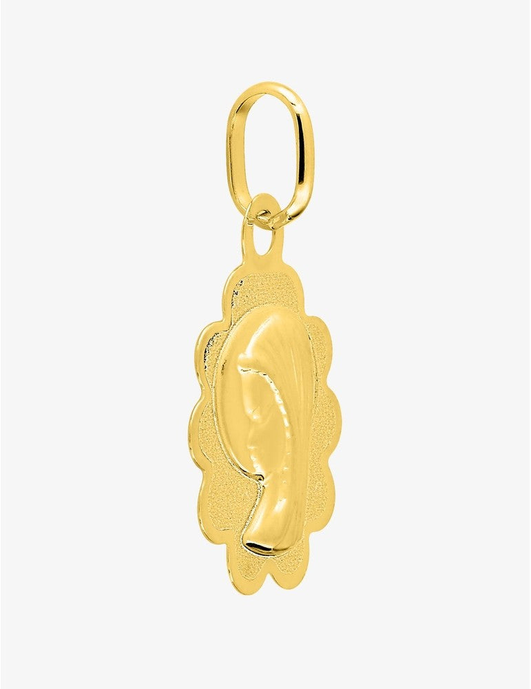Médaille Vierge en or jaune 375‰ Gravure offerte