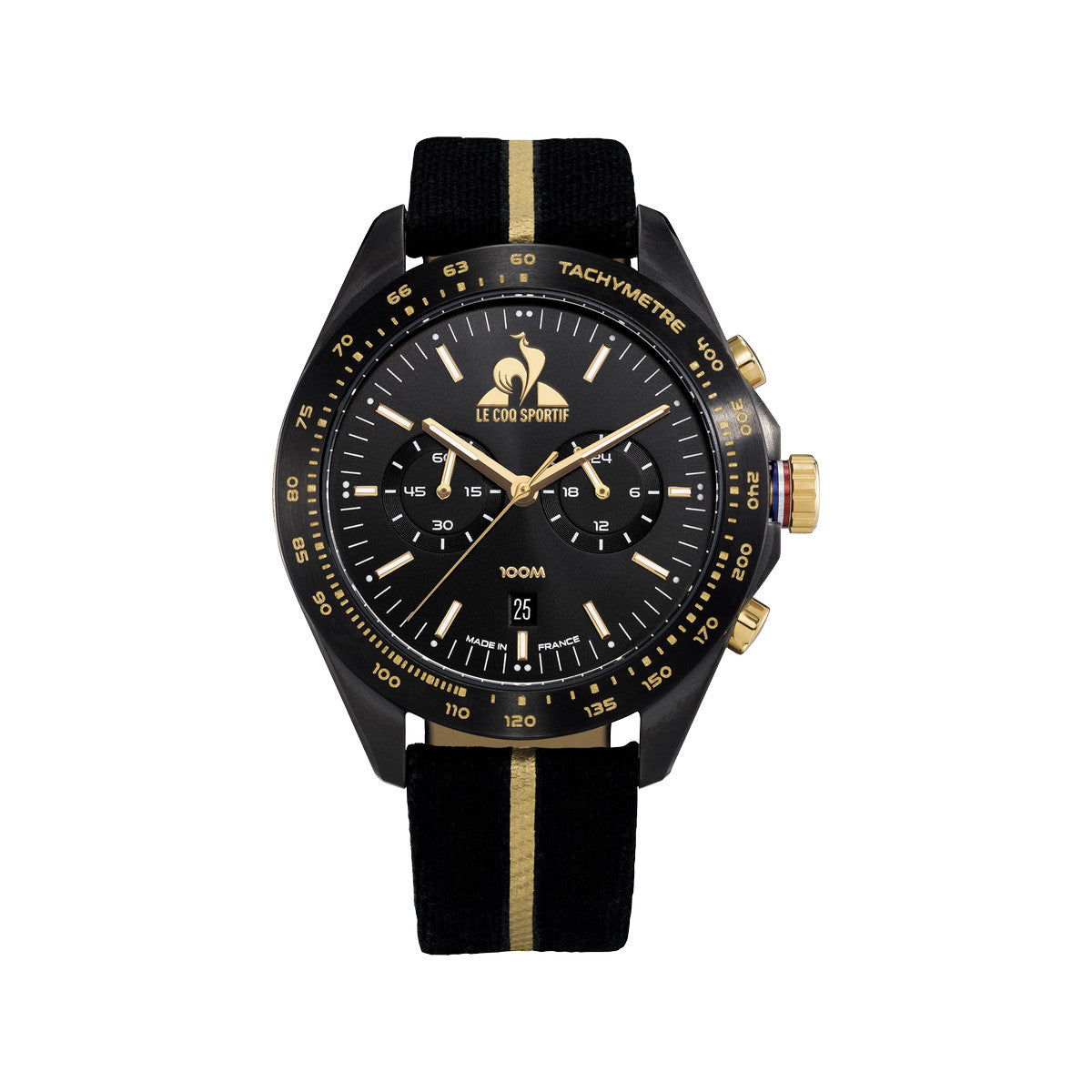 Montre Le Coq Sportif Coq d'Or Homme – Nylon Noir & Détails Dorés