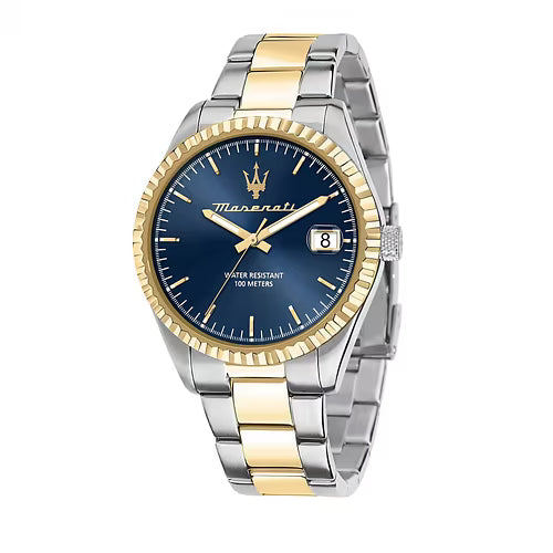 Montre Homme MASERATI COMPETIZIONE – Métal Bicolore & Cadran Bleu (R8853100027)