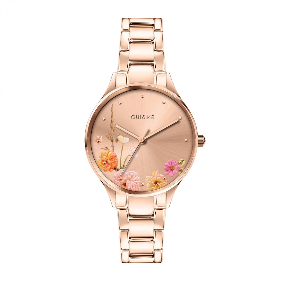 Montre Femme OUI&ME Acier Motif Fleurie