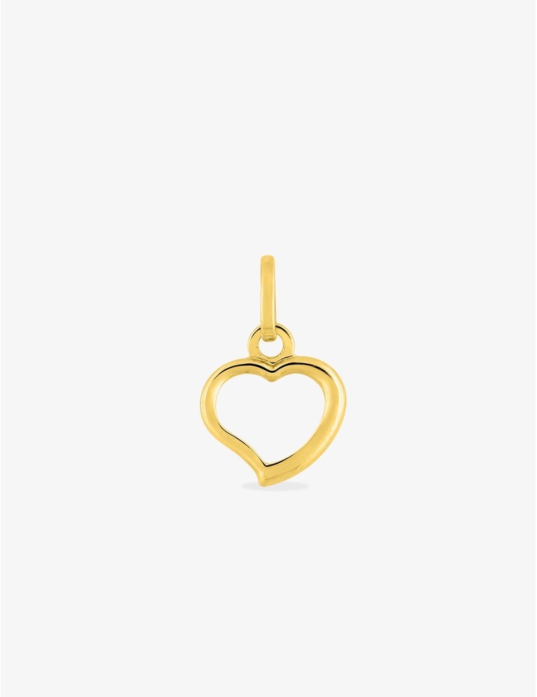 Pendentif cœur or jaune 375 ‰ fil bombé