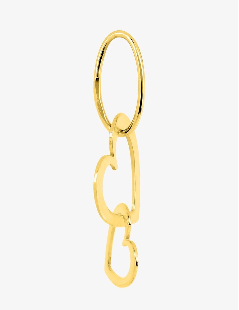 Pendentif cœurs entrelacés or jaune 375‰