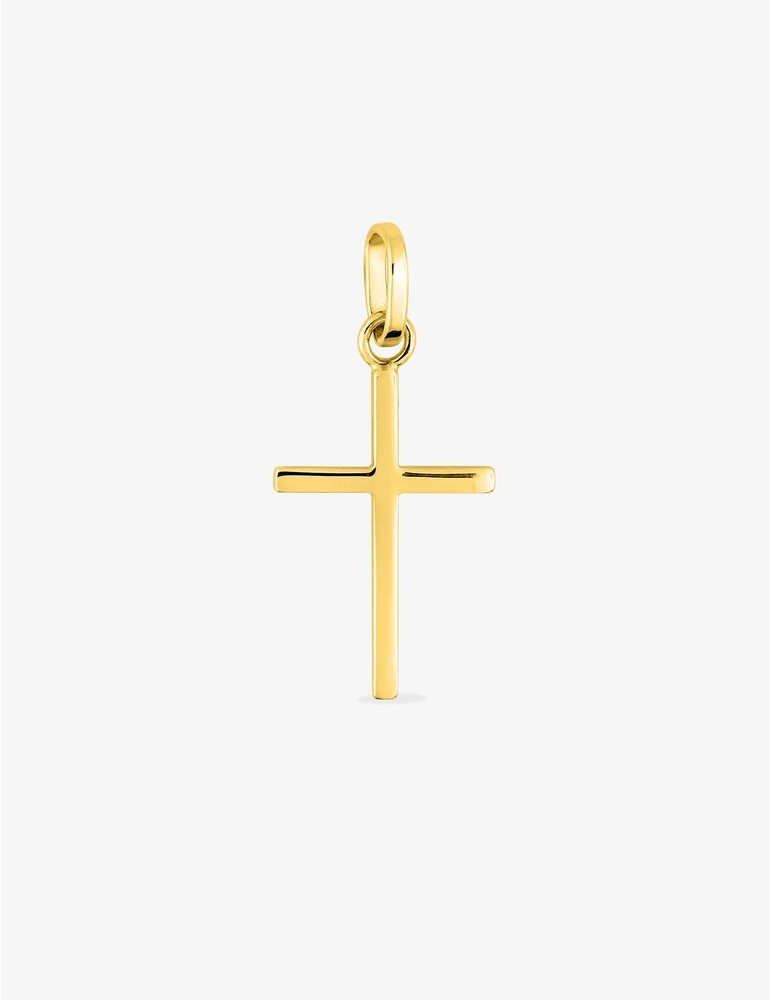 Pendentif croix 16 x 10 mm or jaune 375‰