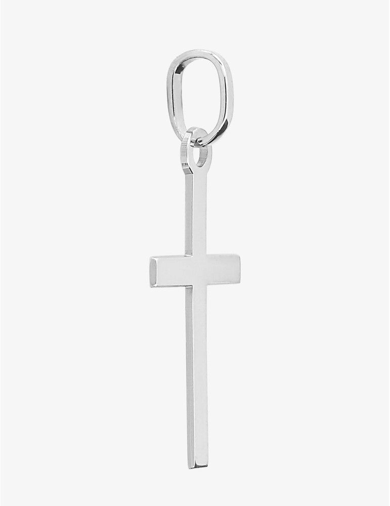 Pendentif Croix Or Blanc 375‰ 17x10mm