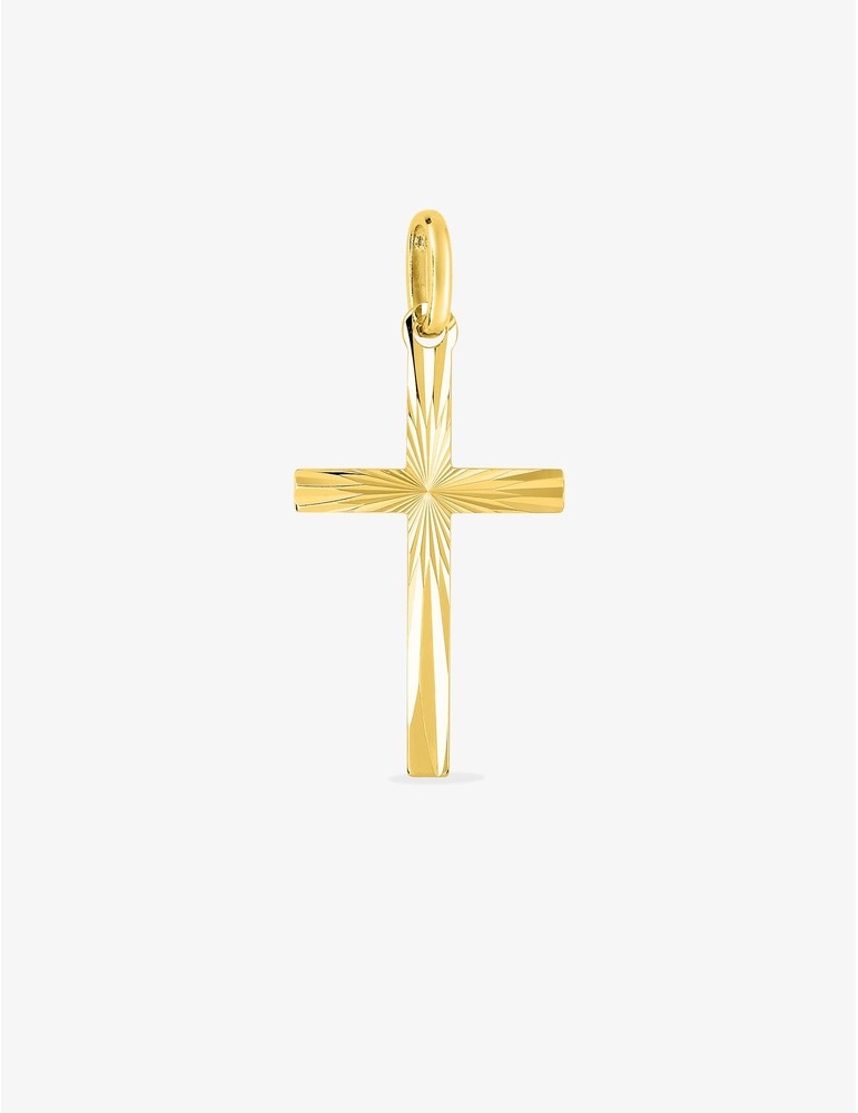 Pendentif Croix en Or Jaune 750/1000 – 15 x 28 mm