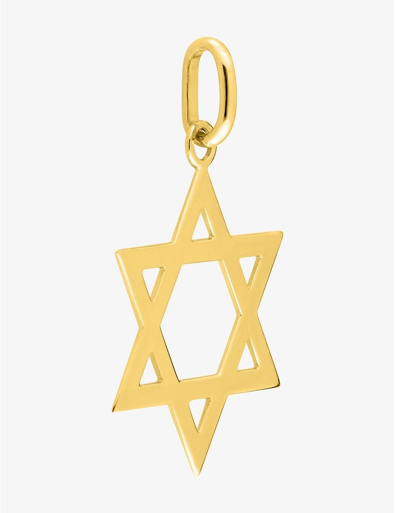 Pendentif Étoile de David en Or Jaune 750/1000 – 25 mm, Bijou Symbolique