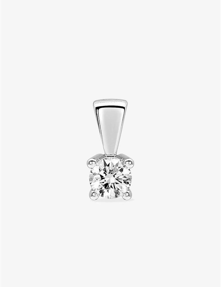 Pendentif en or blanc 750‰ avec diamant 0,23 ct serti griffes