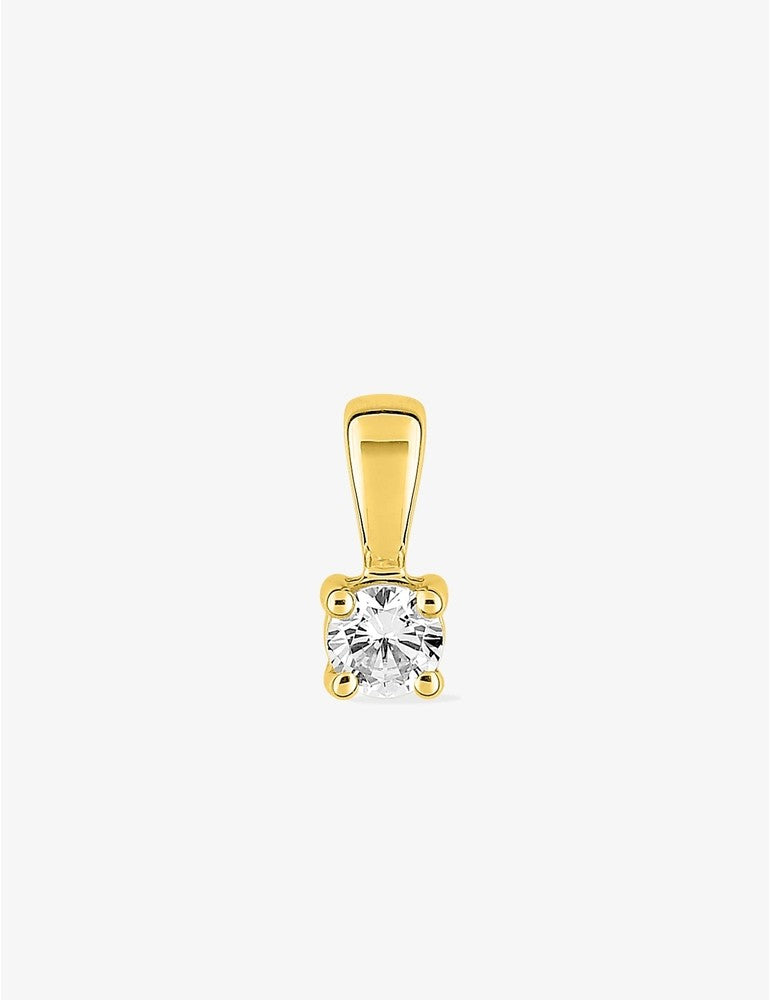Pendentif en or jaune 750‰ et oxyde de zirconium 0,18 ct