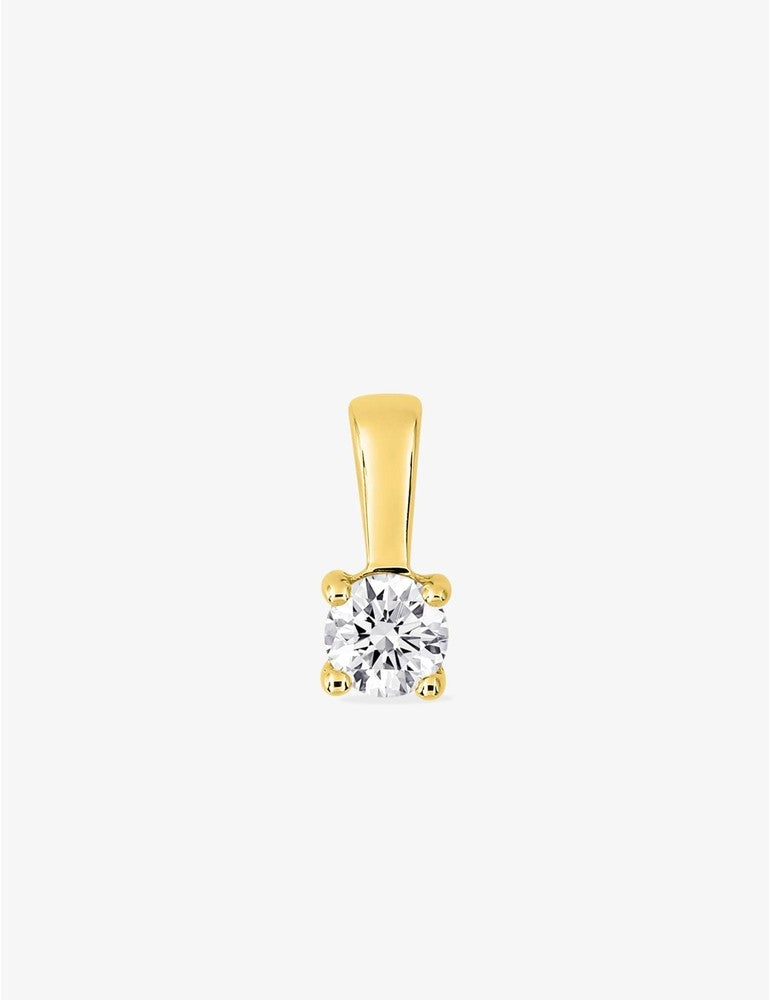 Pendentif or jaune 750‰ oxyde de zirconium 0,30 ct