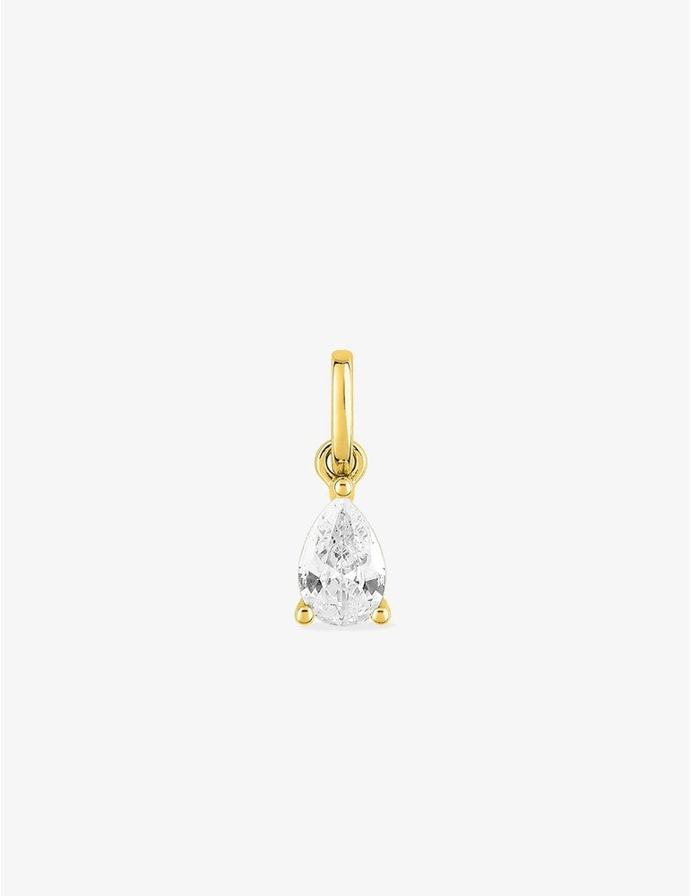 Pendentif en or 750‰ avec oxyde de zirconium en forme de poire