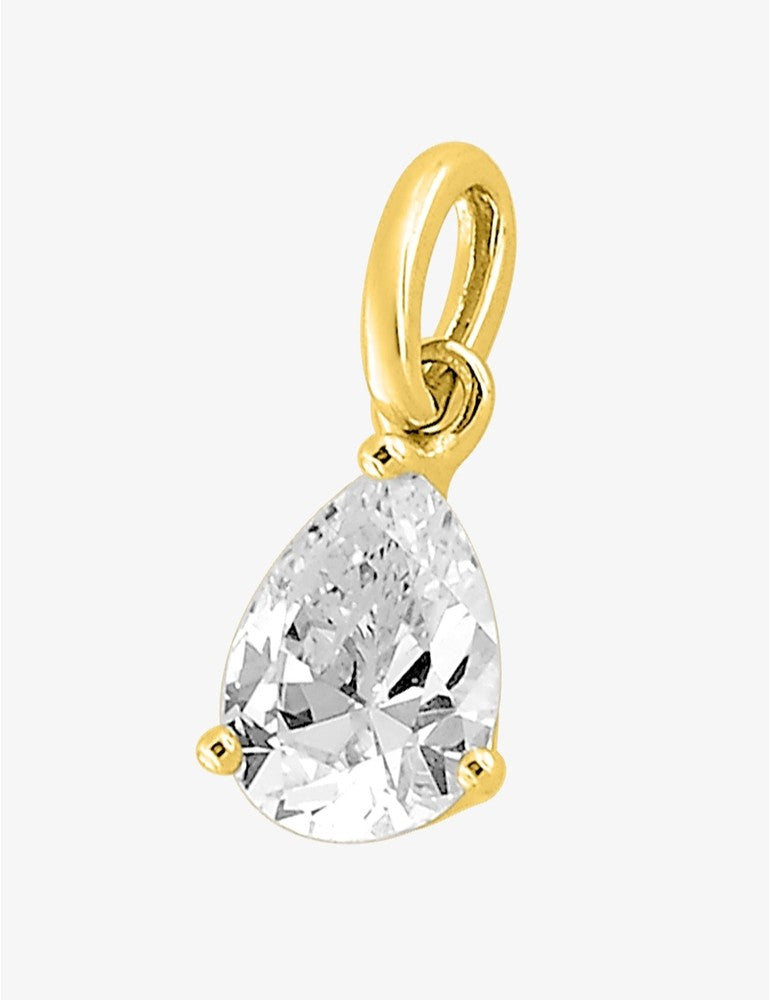 Pendentif en or 750‰ avec oxyde de zirconium en forme de poire