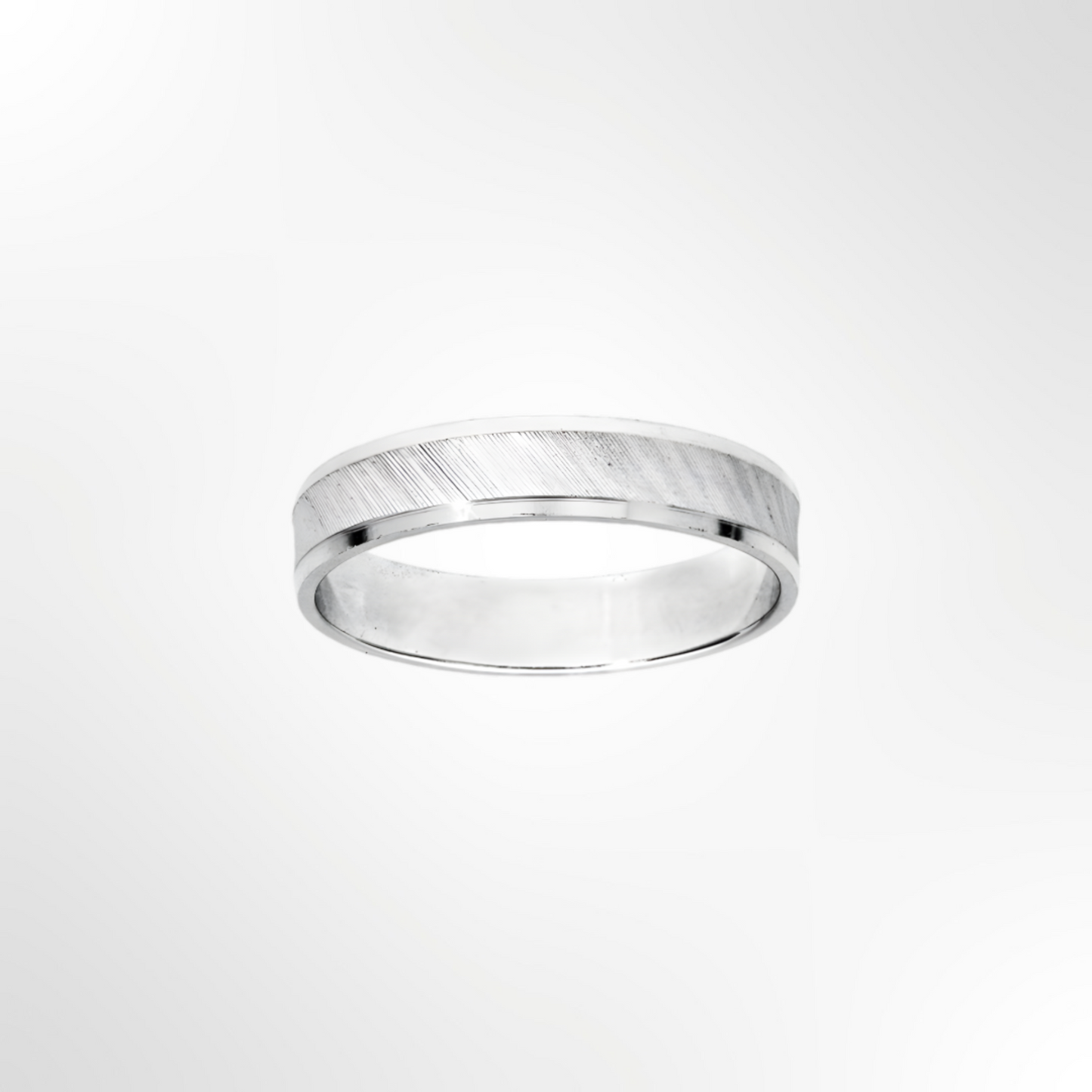 Alliance Argent Rhodié 925/1000e – Ruban Satinée 4 mm