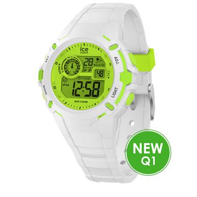 Montre ICE Digit Explorer - White Lime Small (Référence : 024004)