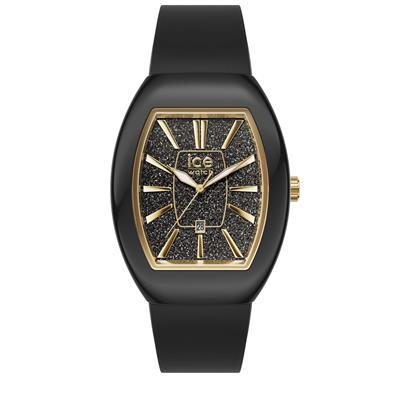 Montre ICE boliday - Dome Black Glitter Gold Small 3H+D - 024030