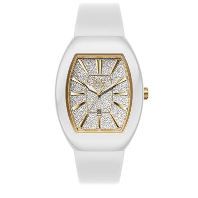 Montre ICE boliday - Dome White Glitter Gold Small 3H+D - 024033