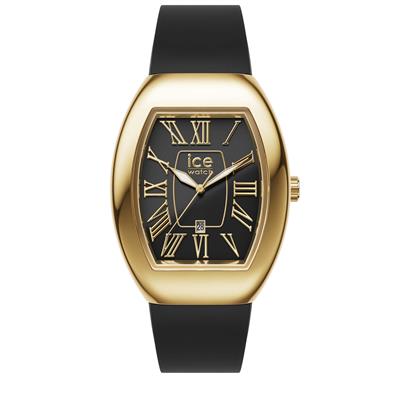 Montre ICE Boliday - Dome Black Gold Small - Bracelet Silicone - 3H+D (Référence : 024048)