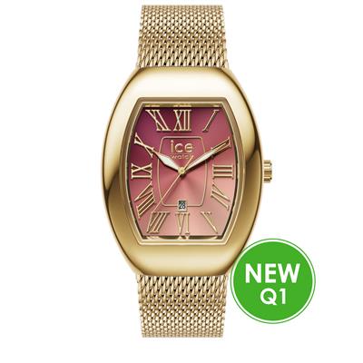 Montre ICE Boliday - Dome Metal Mesh Pink GD Small 3H+D (Référence : 024488)
