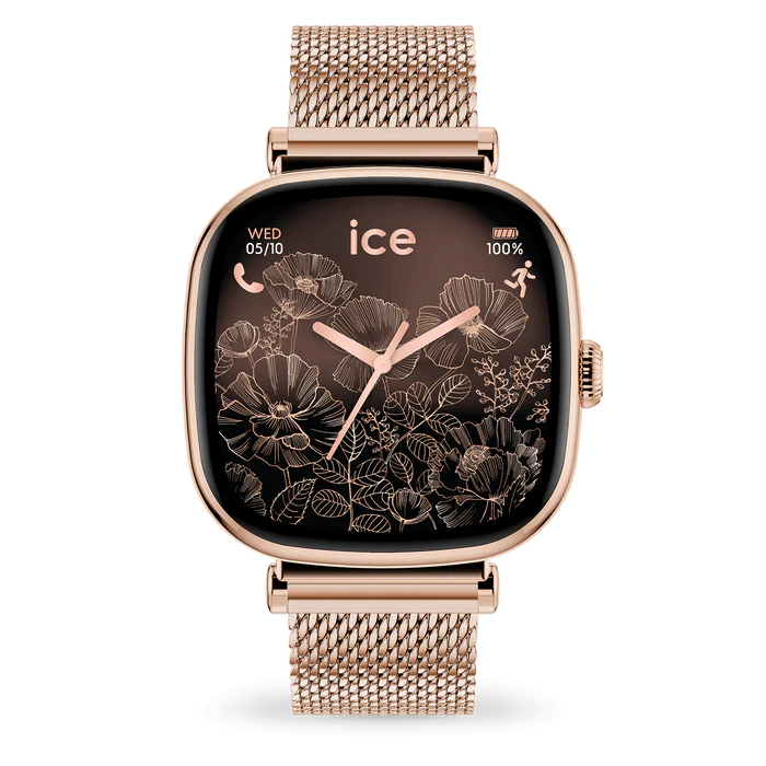 Montre Connectée ICE smart SQ 2.0 – Carrée 1.70’’ – Rose-Gold Milanese