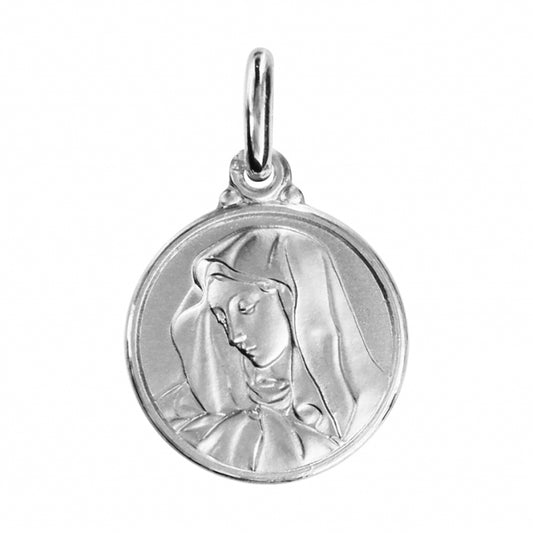 Médaille Vierge Ronde 14mm Argent – Élégance et Symbolisme&nbsp;