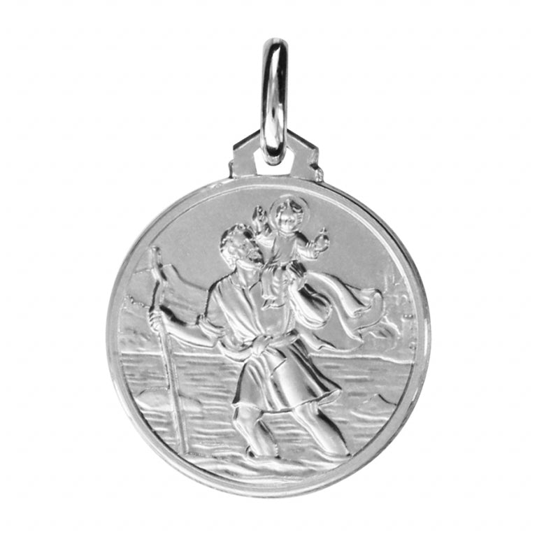 Médaille Saint Christophe Ronde 16mm Argent