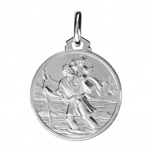 Médaille Saint Christophe Ronde 16mm Argent