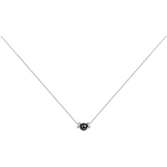 Collier Argent Ceranity Céramique Noire et Oxydes