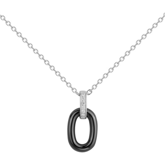 COLLIER ARGT. ET 6 OXYDE DE ZIRCONIUM 42+3CM