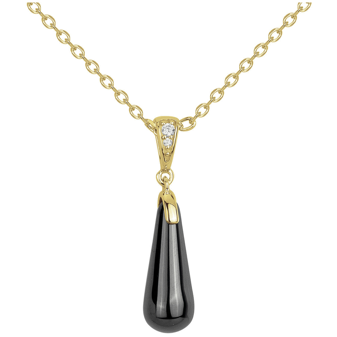COLL. PL.OR EO 3M18K, 2 OZ ET CERAM. NOIR +3CM