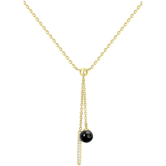 Collier Plaqué Or Femme Phebus Céramique Noire 42cm