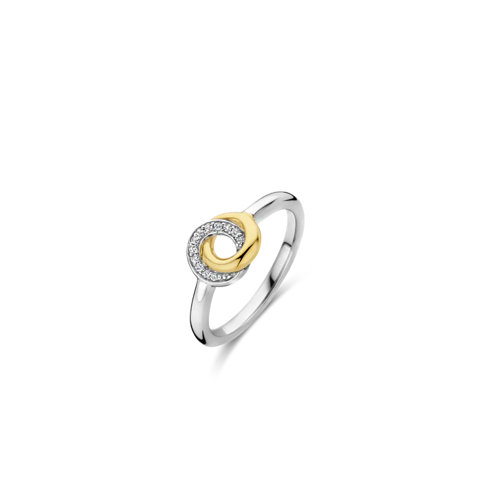 Bague TI SENTO Infini Plaqué Or Jaune & Oxyde de Zirconium 12142ZY
