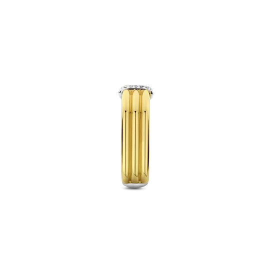 Bague TI SENTO Argent 925 Plaqué Or Jaune et Zircon Cubiques 12344ZY