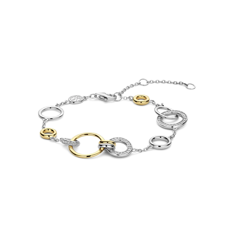 Bracelet TI SENTO Argent Plaqué Platine & Or Jaune – Symbole Infini