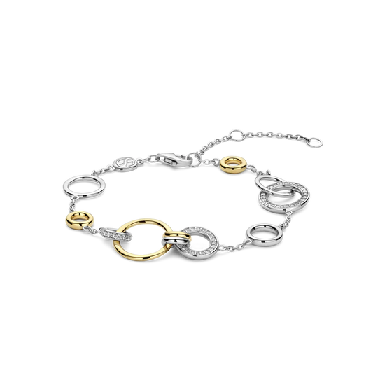 Bracelet TI SENTO Argent Plaqué Platine & Or Jaune – Symbole Infini