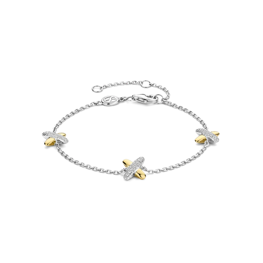 Bracelet TI SENTO argent 925 Plaqué Or Jaune 23048ZY