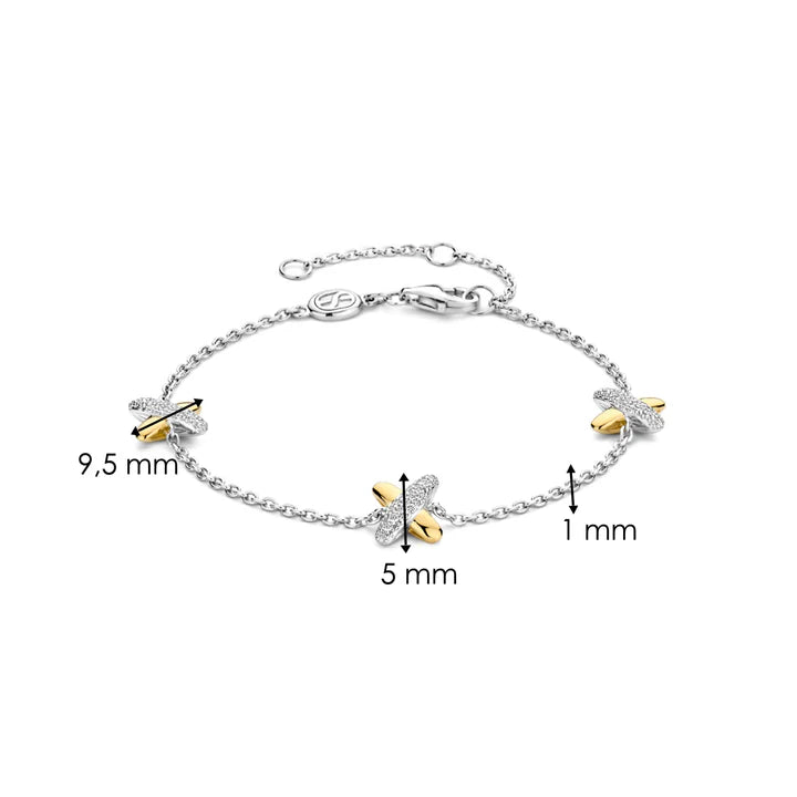 Bracelet TI SENTO argent 925 Plaqué Or Jaune 23048ZY