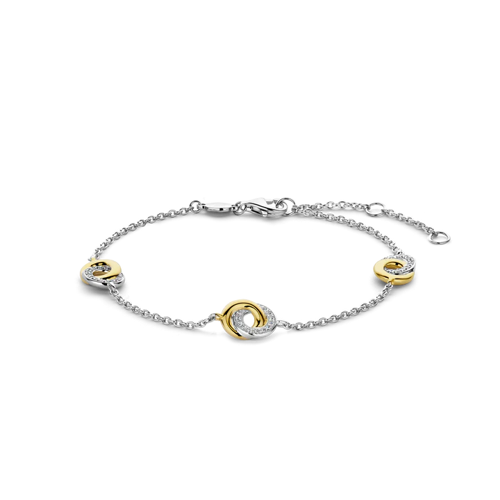 Bracelet TI SENTO Infini Plaqué Or Jaune & Oxyde de Zirconium 2925ZY